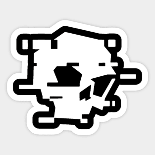 Glitch Skull Sticker